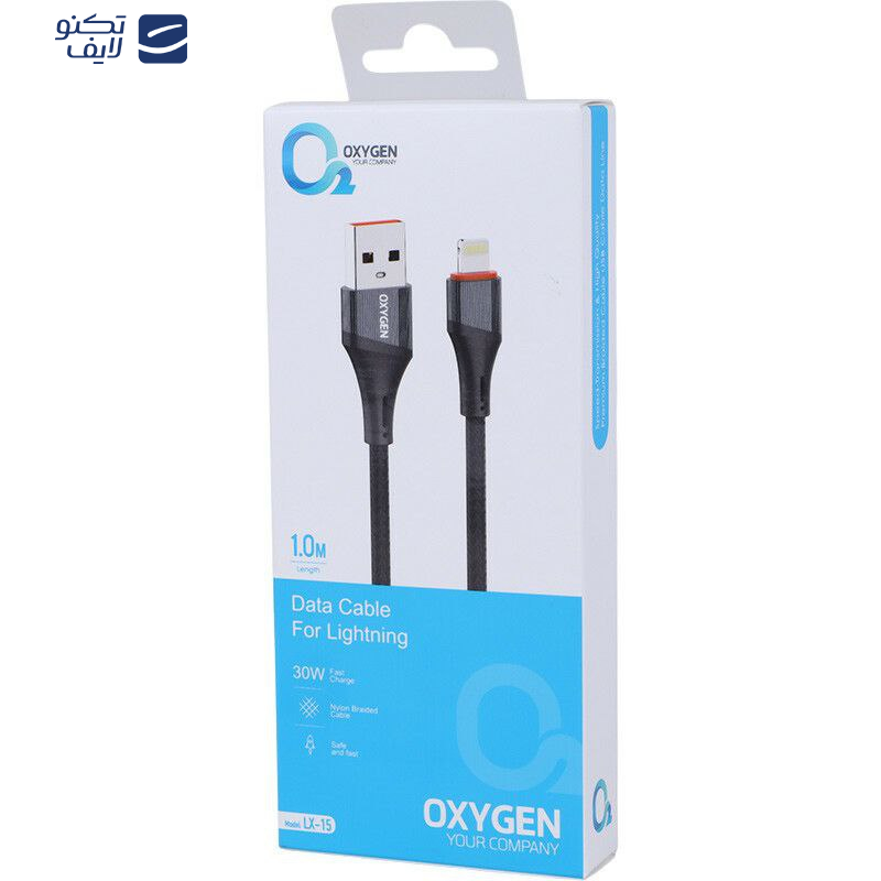 کابل تبدیل USB به لایتنینگ اکسیژن مدل LX_15 طول 1 متر کابل تبدیل USB به لایتنینگ اکسیژن مدل LX_15 طول 1 متر