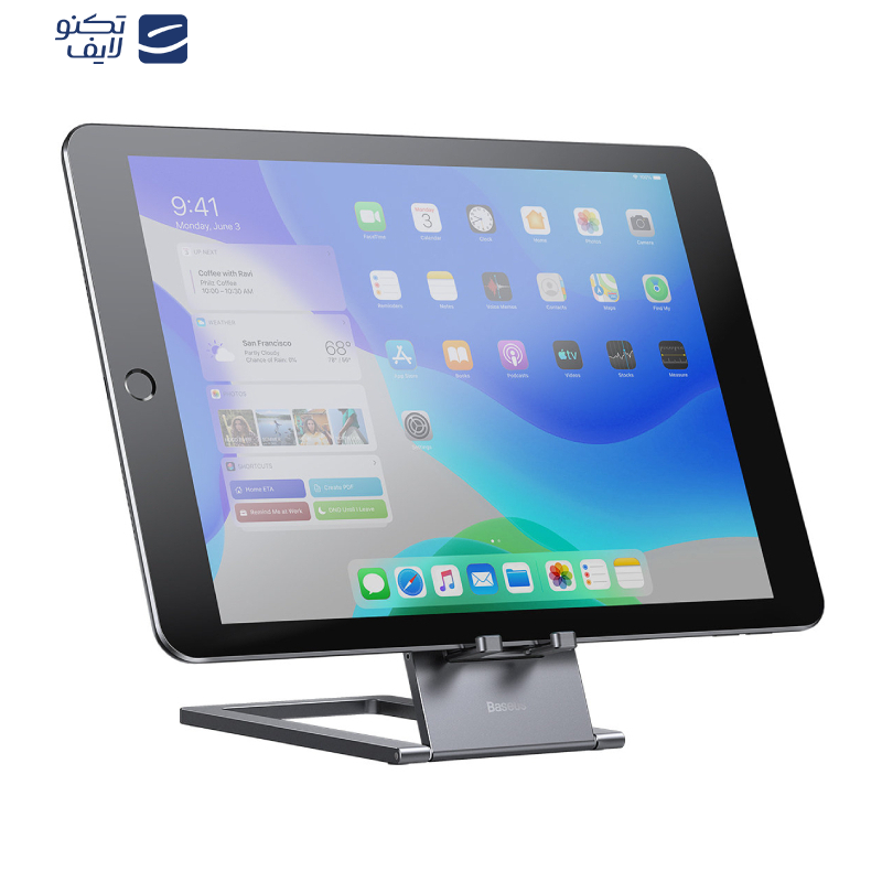 پایه نگهدارنده گوشی موبایل و تبلت بیسوس مدل Foldable Metal Desktop Holder LUKP000013