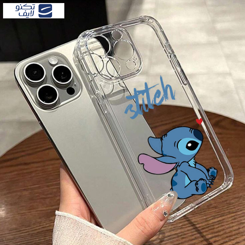 کاور طرح Stitch مناسب برای گوشی موبایل اپل iPhone 15 Pro Max