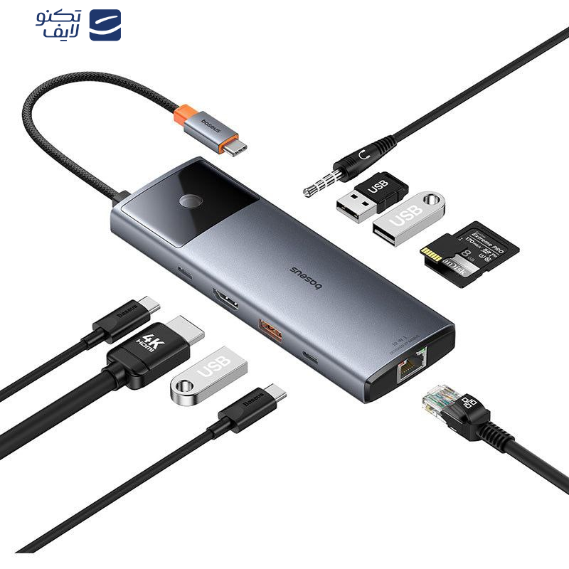 هاب 10 پورت USB-C بیسوس مدل BS-OH084 هاب 10 پورت USB-C بیسوس مدل BS-OH084