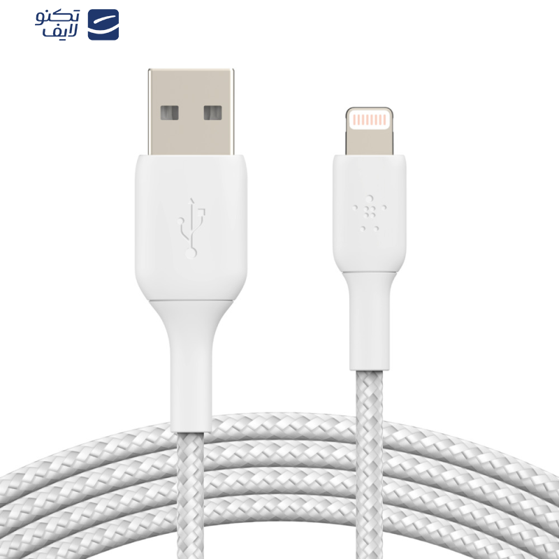کابل تبدیل USB به لایتنینگ بلکین مدل CAA002bt1MWH طول 1 متر کابل تبدیل USB به لایتنینگ بلکین مدل CAA002bt1MWH طول 1 متر