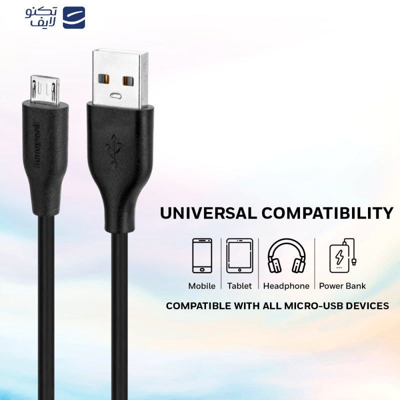 کابل تبدیل USB به microUSB هانیول مدل HC000022 طول 1.2 متر کابل تبدیل USB به microUSB هانیول مدل HC000022 طول 1.2 متر