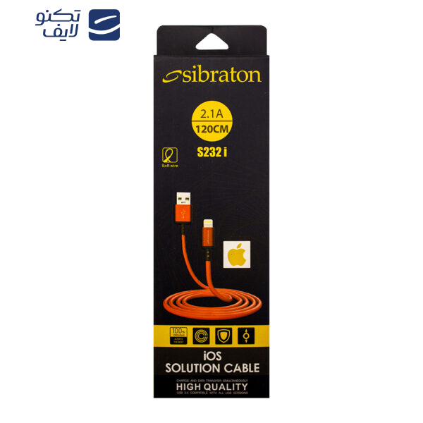 کابل تبدیل USB به لایتنیگ سیبراتون مدل  S232 i طول 1.2 متر