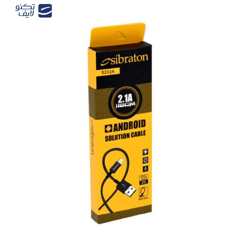 کابل تبدیل USB به microUSB سیبراتون مدل S232A طول 1.1 متر