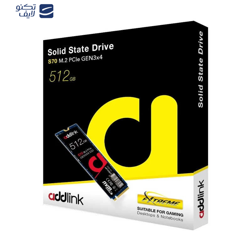 اس اس دی اینترنال PCIe Gen4 x4 ادلینک مدل SSD addlink S85 PCIe Gen4 NVMe ظرفیت 512 گیگابایت اس اس دی اینترنال PCIe Gen4 x4 ادلینک مدل SSD addlink S85 PCIe Gen4 NVMe ظرفیت 512 گیگابایت