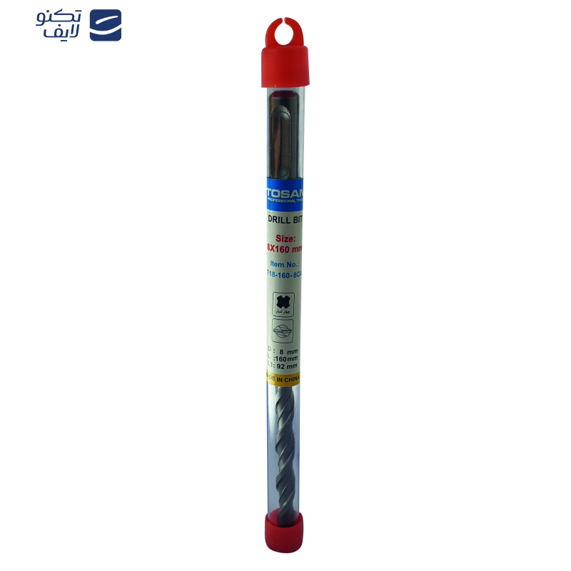 مته چهارشیار توسن مدل T18-160-8C4 سایز 8 میلیمتر مته چهارشیار توسن مدل T18-160-8C4 سایز 8 میلیمتر