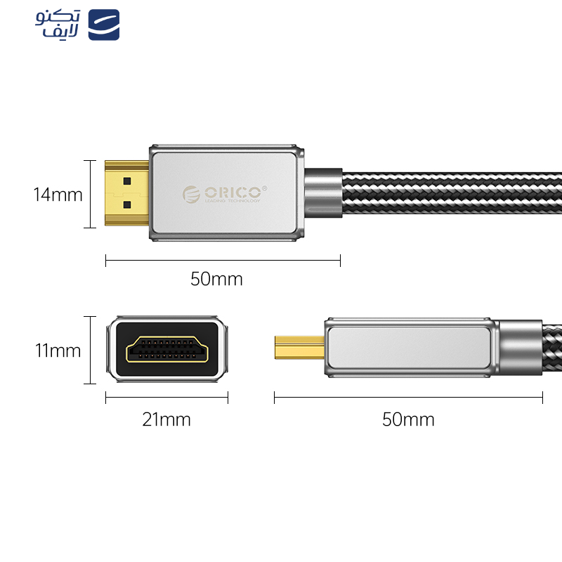 کابل HDMI اوریکو مدل H8AY-50 طول 5 متر کابل HDMI اوریکو مدل H8AY-50 طول 5 متر
