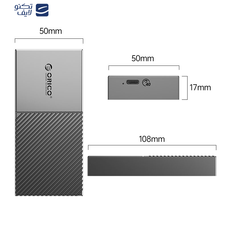قاب M.2 NVMe SSD مدل M208C3-U4 قاب M.2 NVMe SSD مدل M208C3-U4