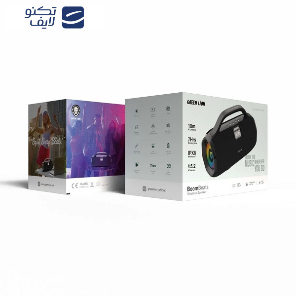 اسپیکر بلوتوثی قابل حمل گرین لاین مدل Boom Beats اسپیکر بلوتوثی قابل حمل گرین لاین مدل Boom Beats