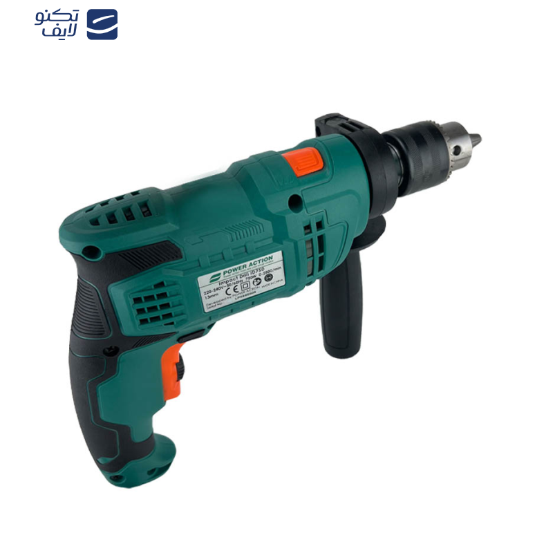 دریل چکشی 750 وات 13 میلیمتری پاوراکشن مدل ID750 دریل چکشی 750 وات 13 میلیمتری پاوراکشن مدل ID750
