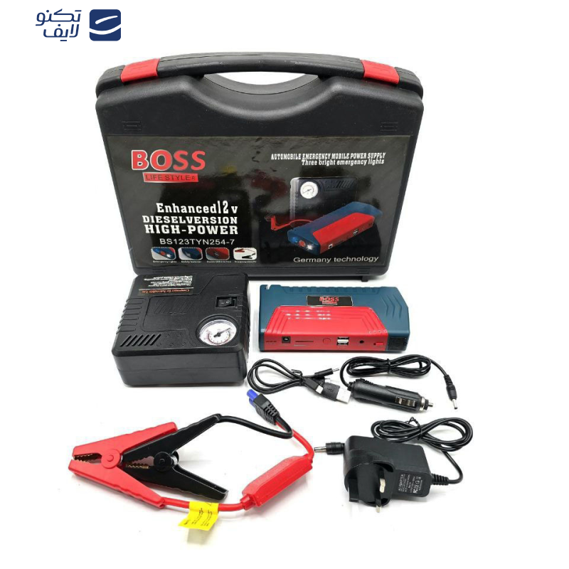 جامپ استارتر و کمپرسور فندکی باس مدل BS-124J