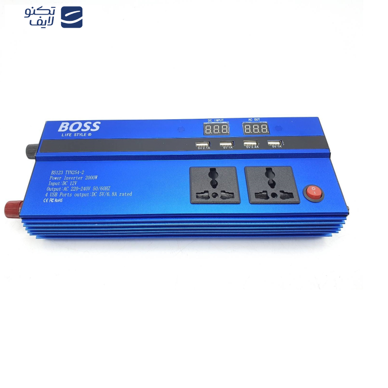 مبدل برق خودرو باس مدل BS123 TYN254-2 ظرفیت 2000 وات