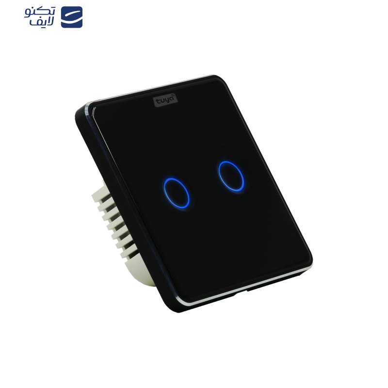 کلید هوشمند تویا مدل دو پل Zigbee طرح curve کد 2211042