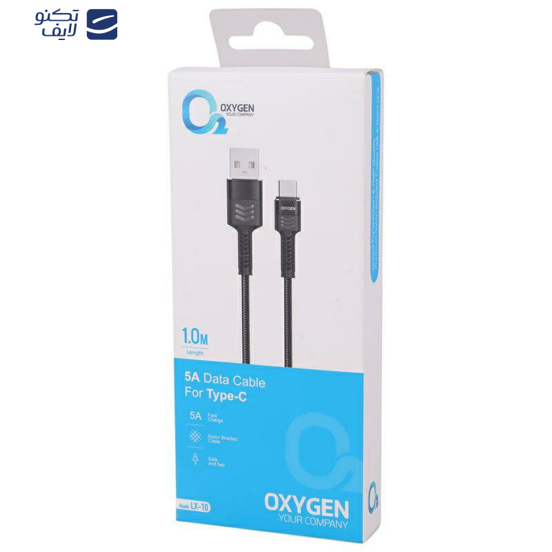 کابل تبدیل USB به USB_C اکسیژن مدل LX_10 طول 1 متر کابل تبدیل USB به USB_C اکسیژن مدل LX_10 طول 1 متر
