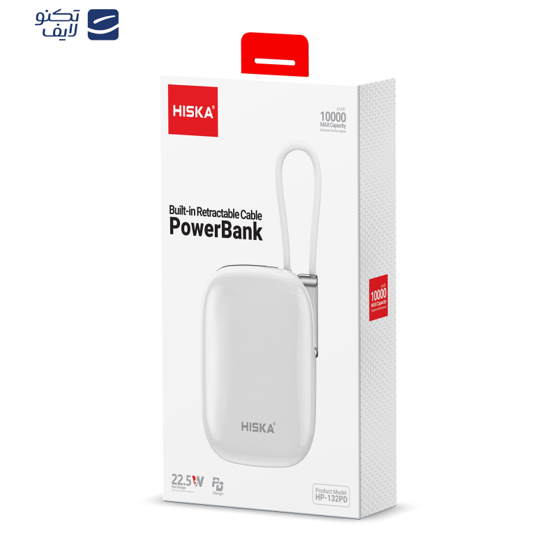 پاوربانک هیسکا مدل HP-132PD ظرفیت 10000 میلی آمپر ساعت