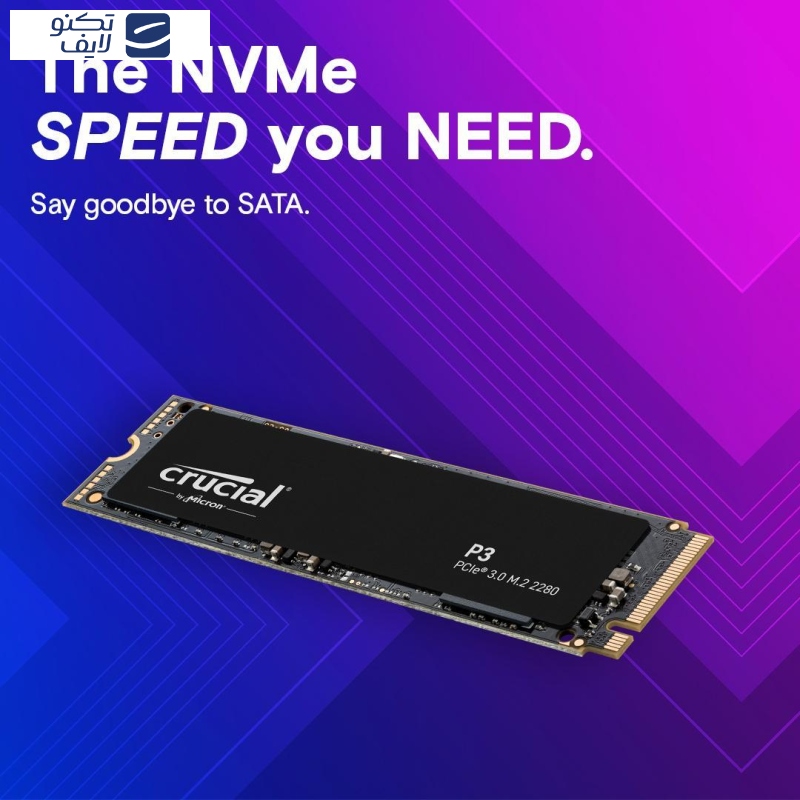 اس اس دی اینترنال کروشیال مدل P3 PCIe M.2 2280 ظرفیت دو ترابایت