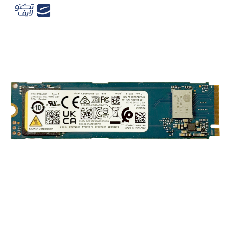 اس اس دی اینترنال PCIe Gen4 x4 کیوکسیا مدل BG6 ظرفیت 512 گیگابایت