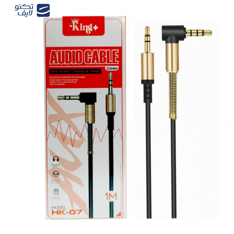 کابل AUX کینگ پلاس مدل HK-07 طول 1 متر 