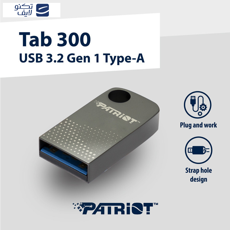 فلش مموری پتریوت مدل TAB300 USB 3.2 ظرفیت 64 گیگابایت با رابط USB 3.2 فلش مموری پتریوت مدل TAB300 USB 3.2 ظرفیت 64 گیگابایت با رابط USB 3.2