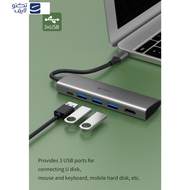 هاب 5 پورت USB-C ویوو مدل Alpha A531H هاب 5 پورت USB-C ویوو مدل Alpha A531H