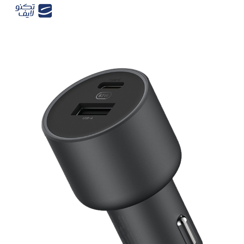 شارژر فندکی 67 وات دو پورت شیائومی مدل CC07ZM به همراه کابل شارژ USB-C به طول 1 متر