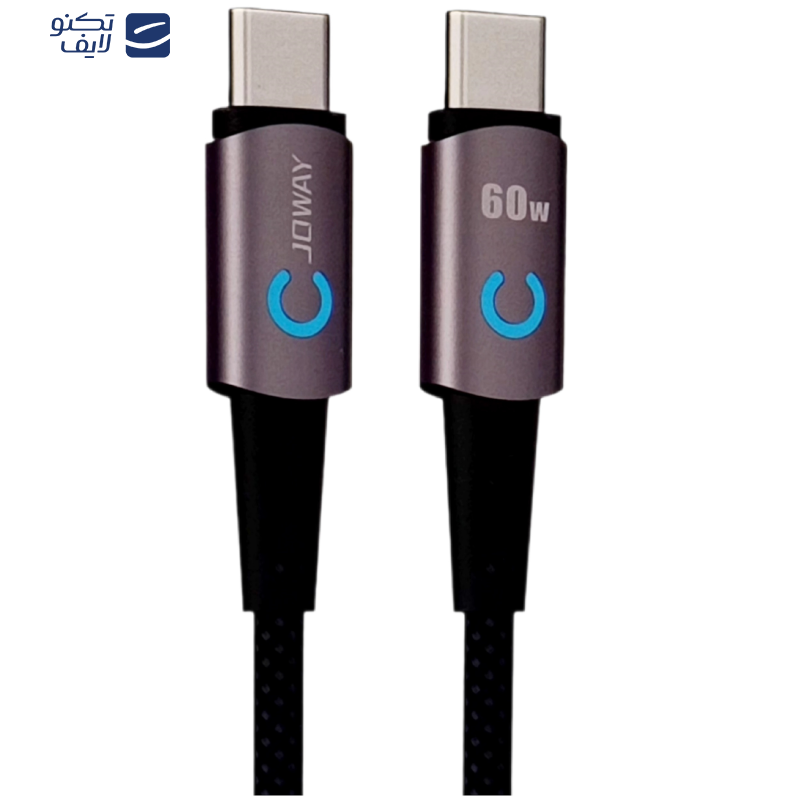 کابل تبدیل USB-C به USB-C جووی مدل CC-174 طول یک متر کابل تبدیل USB-C به USB-C جووی مدل CC-174 طول یک متر