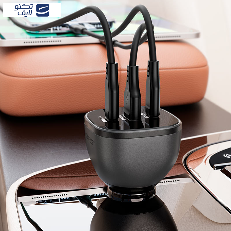 شارژر فندکی 140 وات سه پورت ایس فست مدل B14