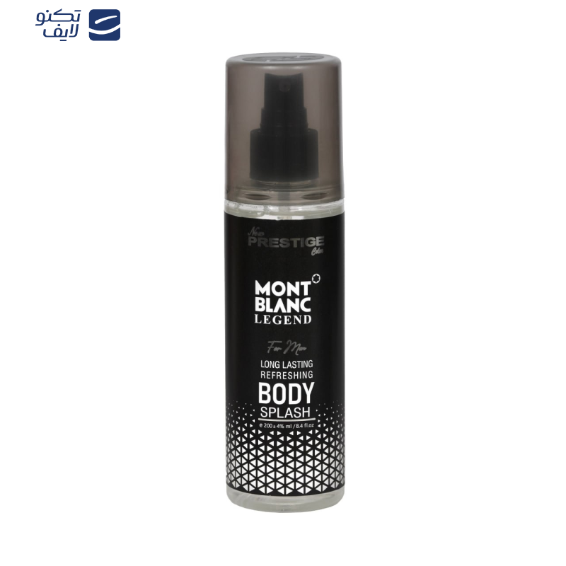 بادی اسپلش مردانه نیو پرستیژ کالر مدل Legend Mont Black حجم 200 میلی لیتر بادی اسپلش مردانه نیو پرستیژ کالر مدل Legend Mont Black حجم 200 میلی لیتر
