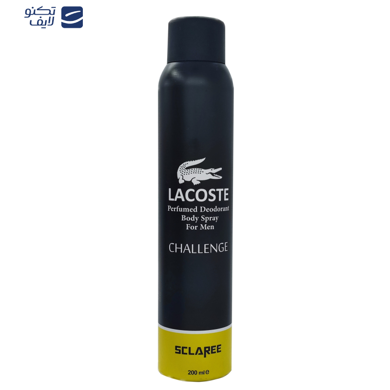 اسپری خوشبو کننده بدن مردانه اسکلاره مدل Lacoste challenge حجم 200 میلی لیتر اسپری خوشبو کننده بدن مردانه اسکلاره مدل Lacoste challenge حجم 200 میلی لیتر