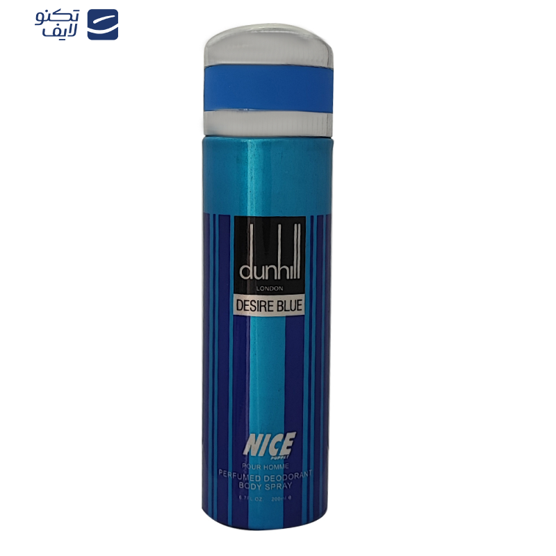 اسپری بدن مردانه نایس پاپت مدل Dunhill Desire حجم 200 میلی لیتر اسپری بدن مردانه نایس پاپت مدل Dunhill Desire حجم 200 میلی لیتر