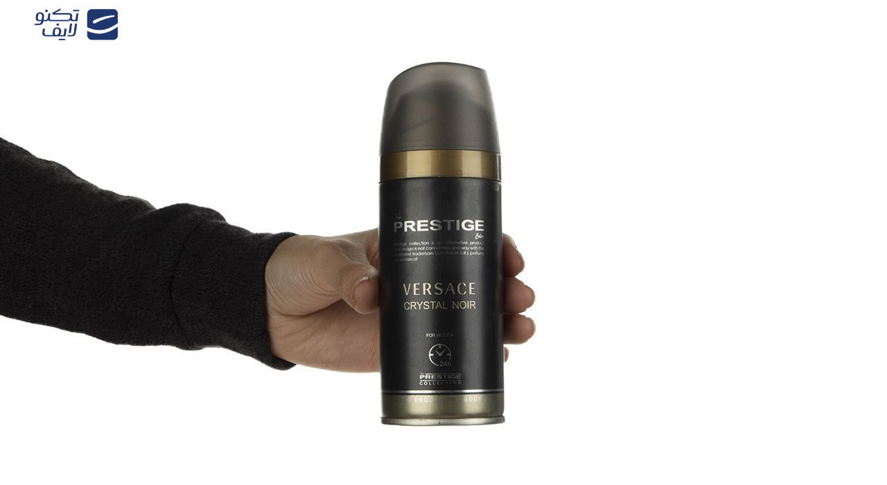 اسپری زنانه پرستیژ مدل Crystal Noir حجم 150 میلی لیتر