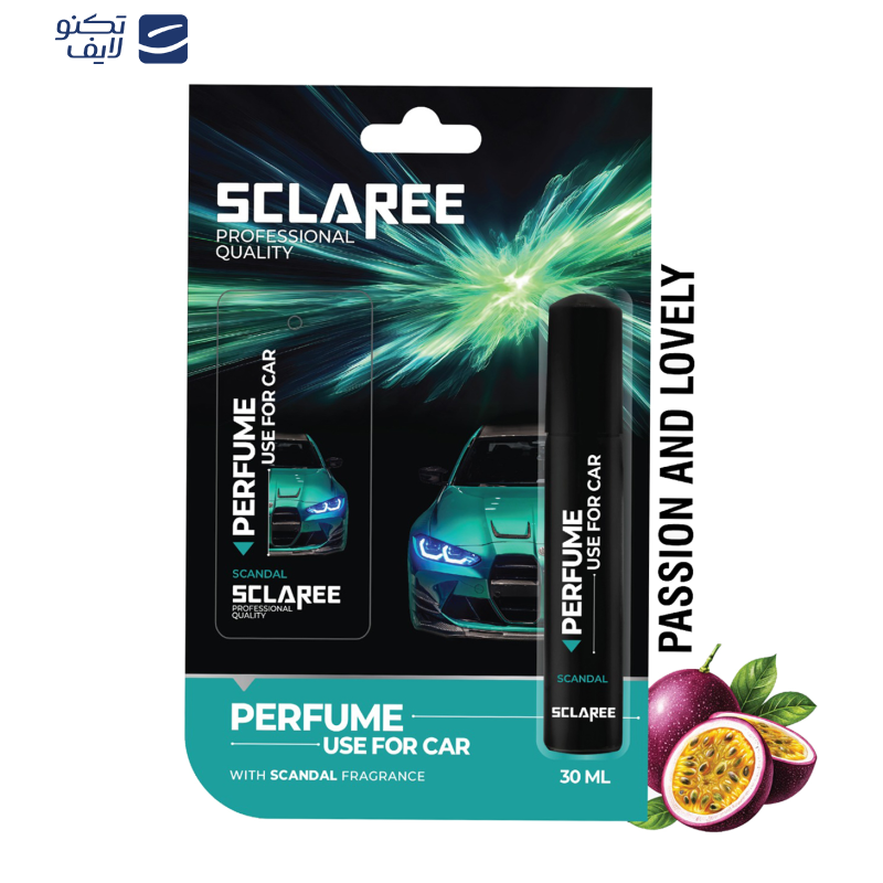 خوشبوکننده خودرو اسکلاره مدل Scandal با رایحه پشن فروت حجم 30 میلی‌لیتر