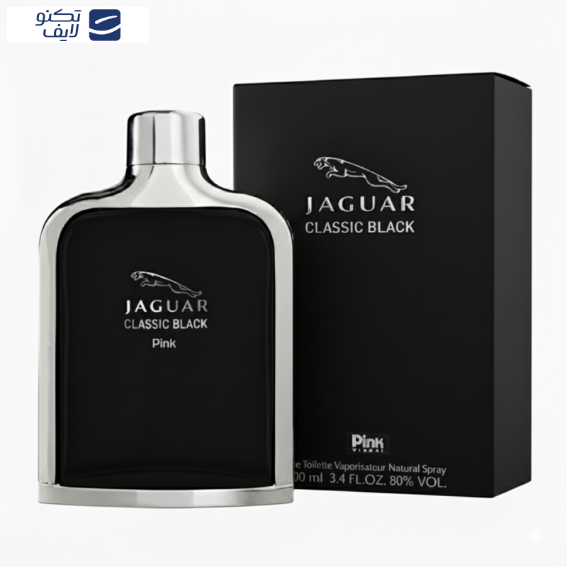ادو تویلت مردانه پینک ویژوآل مدل Jaguar Classic Black با رایحه خنک حجم 100 میلی لیتر ادو تویلت مردانه پینک ویژوآل مدل Jaguar Classic Black با رایحه خنک حجم 100 میلی لیتر