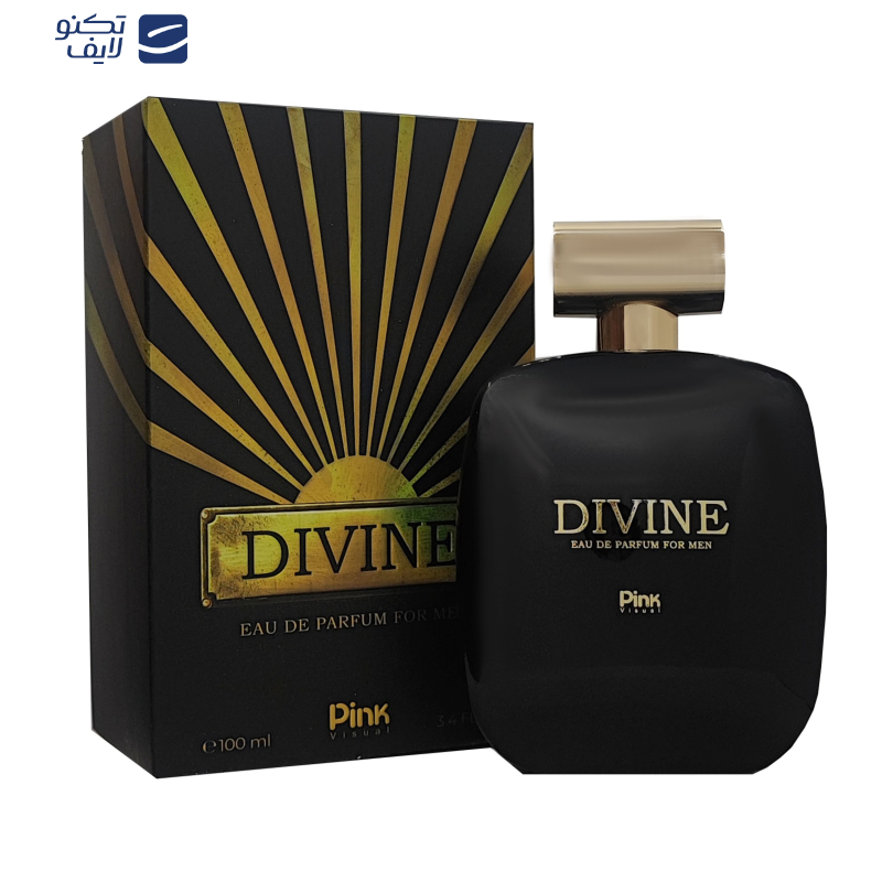 ادو پرفیوم مردانه پینک ویژوآل مدل Divine حجم 100 میلی لیتر ادو پرفیوم مردانه پینک ویژوآل مدل Divine حجم 100 میلی لیتر