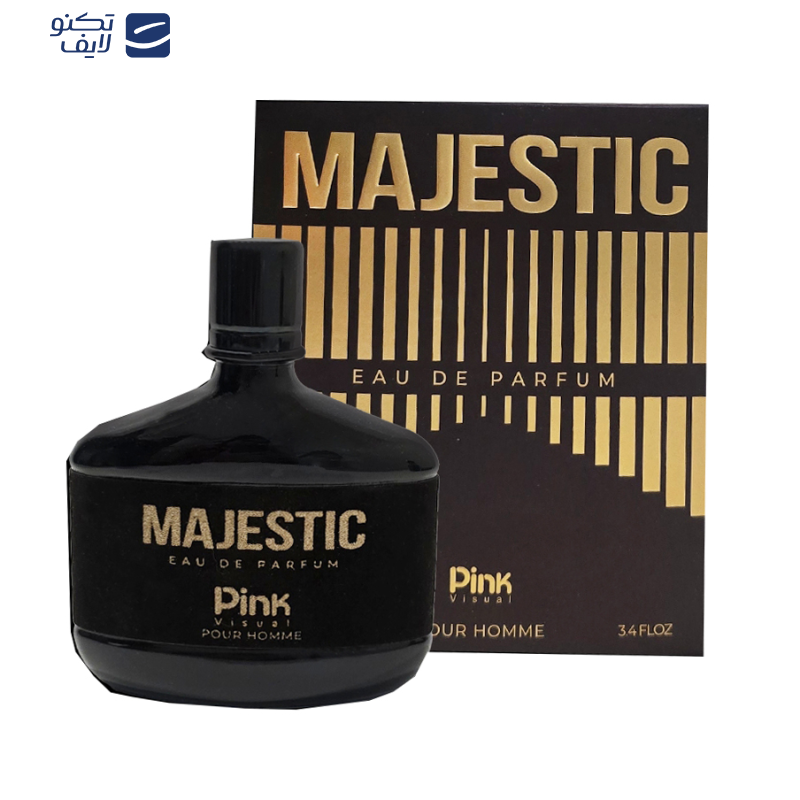 ادو پرفیوم مردانه پینک ویژوآل مدل magestic با رایحه خنک حجم 100 میلی لیتر ادو پرفیوم مردانه پینک ویژوآل مدل magestic با رایحه خنک حجم 100 میلی لیتر