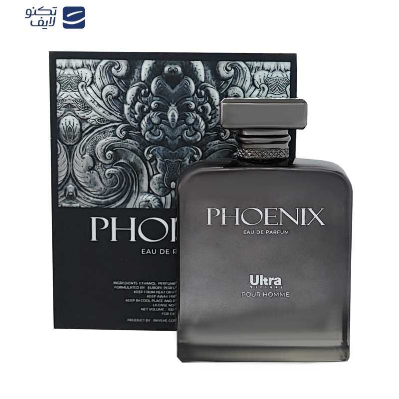 ادو پرفیوم مردانه اولترا ویرچوآل مدل phonix با رایحه خنک حجم 100 میلی لیتر
