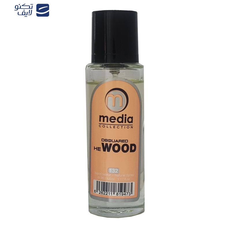 عطر جیبی مردانه مدیا مدل He Wood حجم 35 میلی لیتر عطر جیبی مردانه مدیا مدل He Wood حجم 35 میلی لیتر