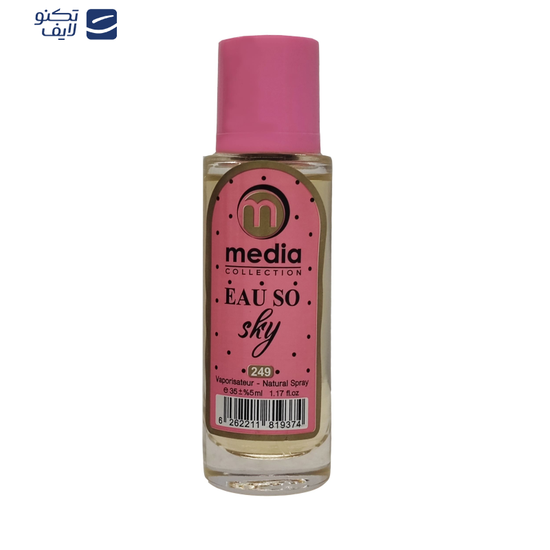 عطر جیبی زنانه مدیا مدل Eau so sky با رایحه شیرین حجم 35 میلیلیتر عطر جیبی زنانه مدیا مدل Eau so sky با رایحه شیرین حجم 35 میلیلیتر