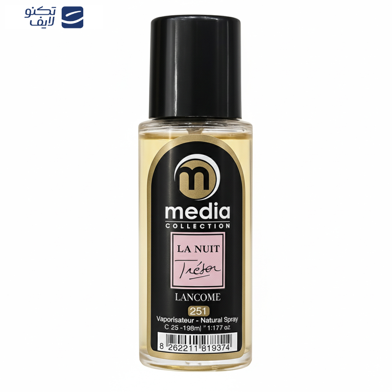 عطر جیبی زنانه مدیا مدل LA NUIT Trésor با رایحه گرم حجم 35 میلی‌‌‌لیتر