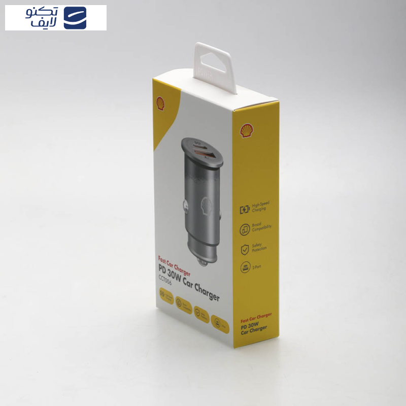 شارژر فندکی 30 وات دو پورت شل مدل CCT006 شارژر فندکی 30 وات دو پورت شل مدل CCT006