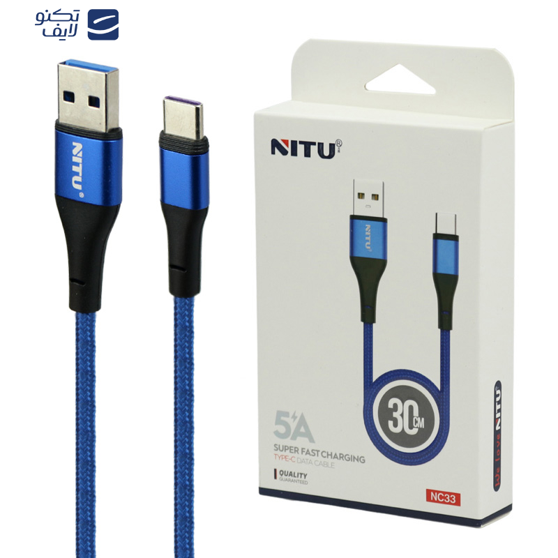 کابل تبدیل USB به USB-C نیتو مدل NC33 طول 0.30 متر کابل تبدیل USB به USB-C نیتو مدل NC33 طول 0.30 متر