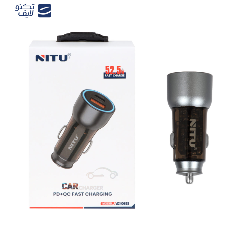 شارژر فندکی 52.5 وات نیتو مدل NDC31 شارژر فندکی 52.5 وات نیتو مدل NDC31