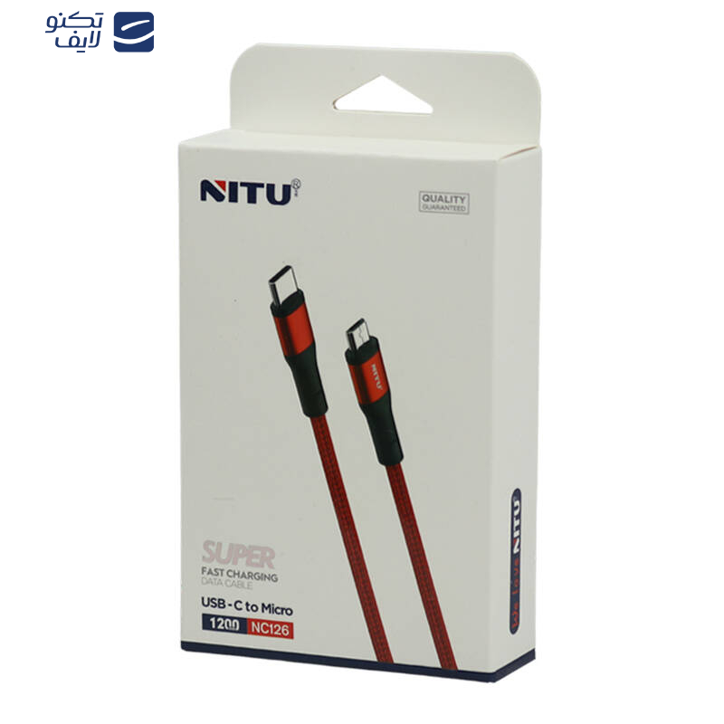 کابل تبدیل USB-C به microUSB نیتو مدل NC126 طول 1.2 متر کابل تبدیل USB-C به microUSB نیتو مدل NC126 طول 1.2 متر