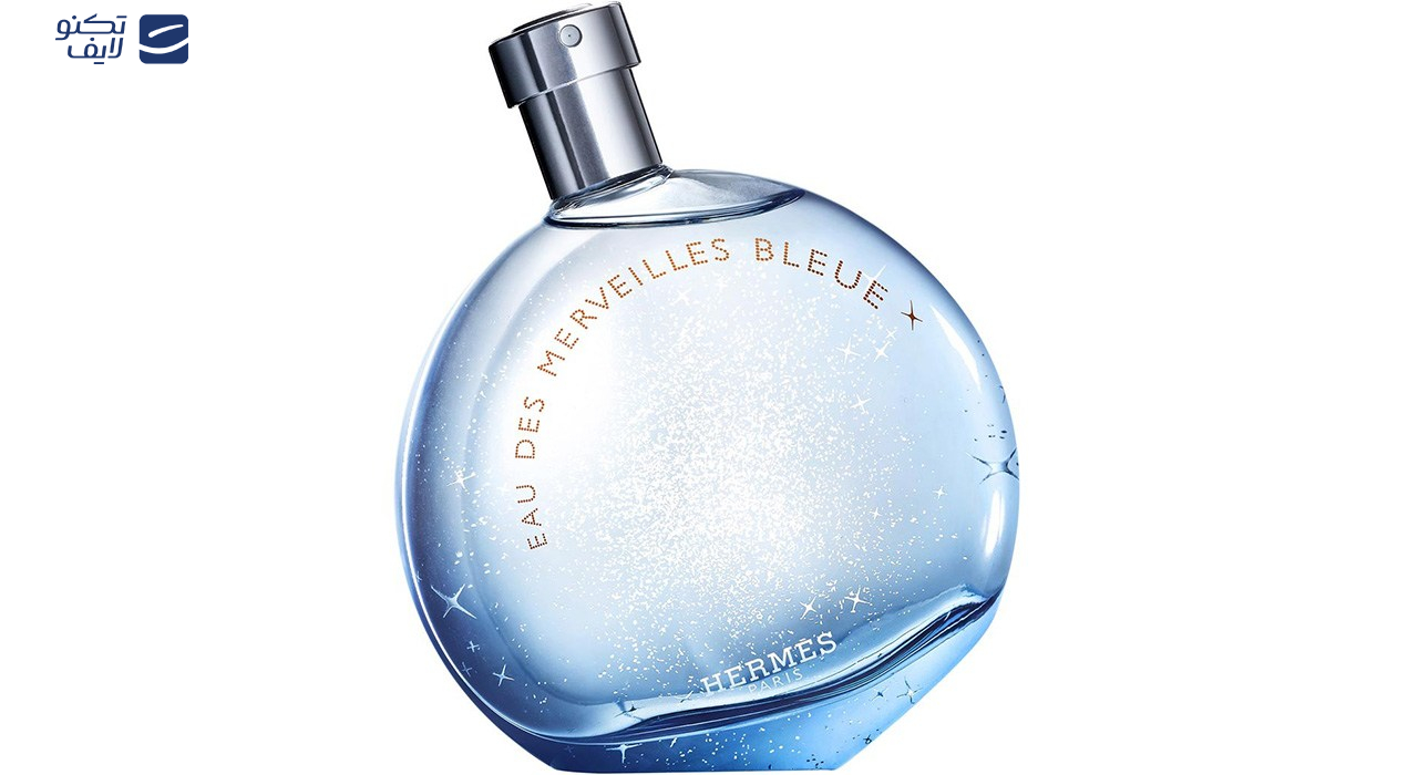 ادو تویلت زنانه هرمس مدل Eau des Merveilles Bleue حجم 100 میلی لیتر ادو تویلت زنانه هرمس مدل Eau des Merveilles Bleue حجم 100 میلی لیتر