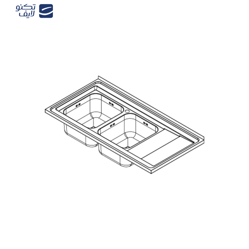 سینک ظرفشویی استیل کن مدل 9152s-R سینک ظرفشویی استیل کن مدل 9152s-R