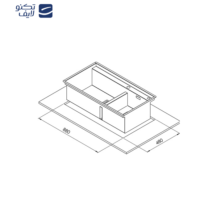 سینک ظرفشویی کن مدل 90-BCN302 توکار سینک ظرفشویی کن مدل 90-BCN302 توکار