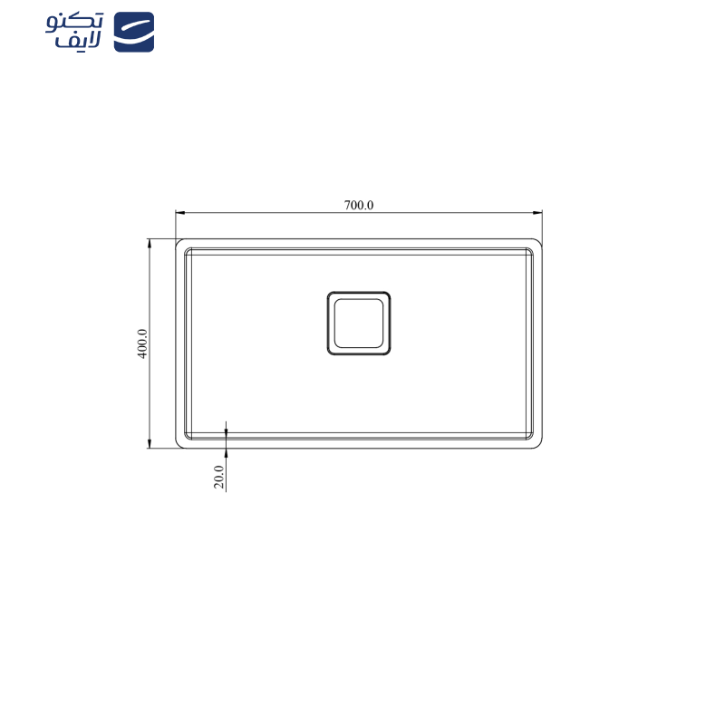 سینک ظرفشویی استیل کن مدل A4070 R10 سینک ظرفشویی استیل کن مدل A4070 R10
