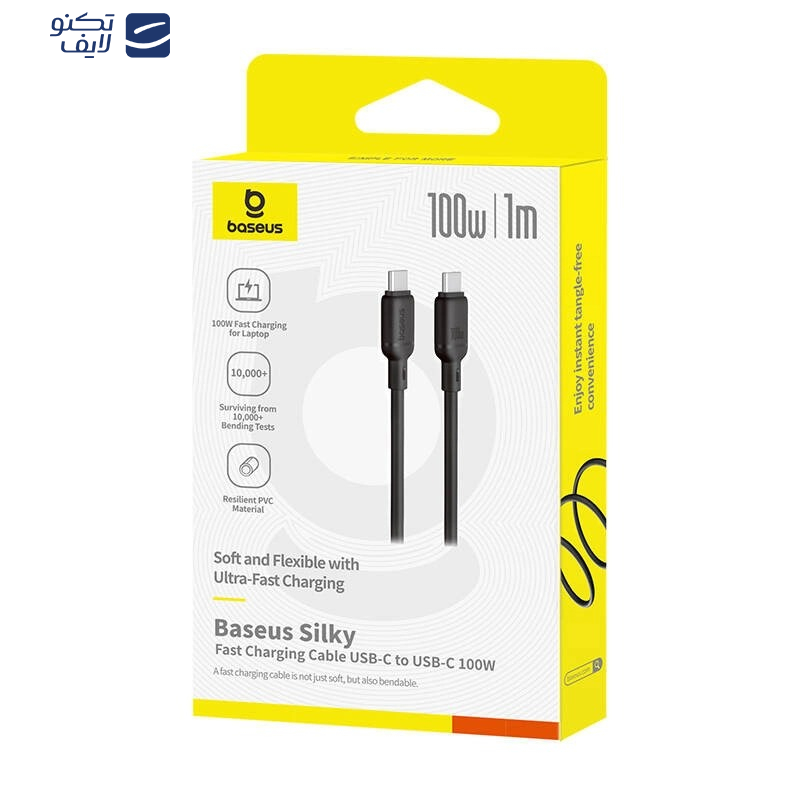 کابل USB-C بیسوس مدل Silky Series طول 1 متر کابل USB-C بیسوس مدل Silky Series طول 1 متر