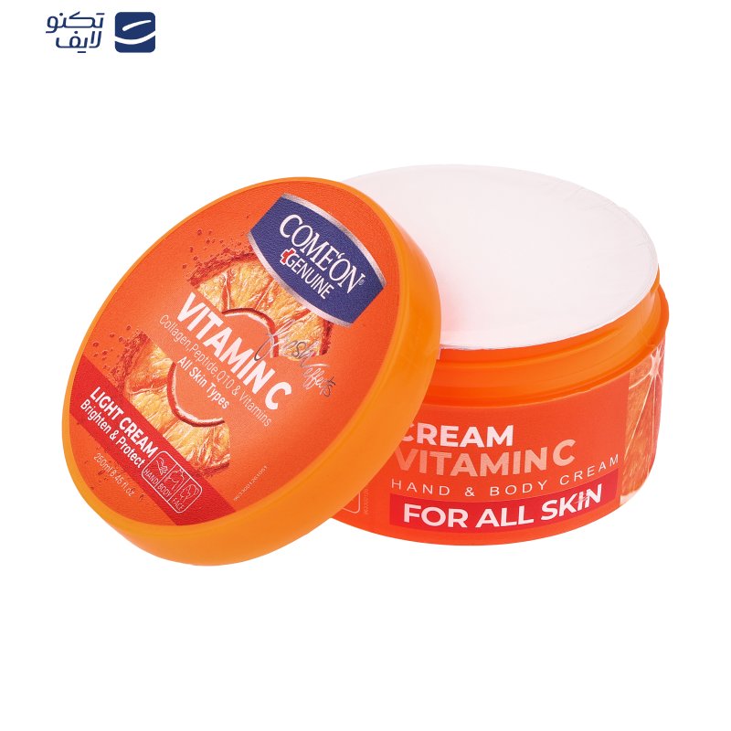 کرم مرطوب کننده صورت و دست کامان مدل Vitamin C مناسب برای انواع پوست حجم 250 میلی لیتر کرم مرطوب کننده صورت و دست کامان مدل Vitamin C مناسب برای انواع پوست حجم 250 میلی لیتر