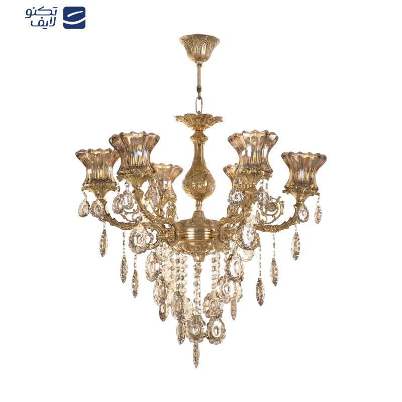 لوستر 6 شعله شاهان تک کد B/8028 لوستر 6 شعله شاهان تک کد B/8028